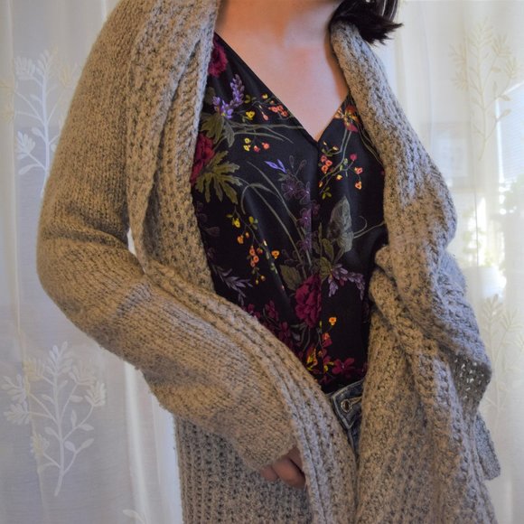 Fuzzy Grey Cardigan - Picture 7 of 8